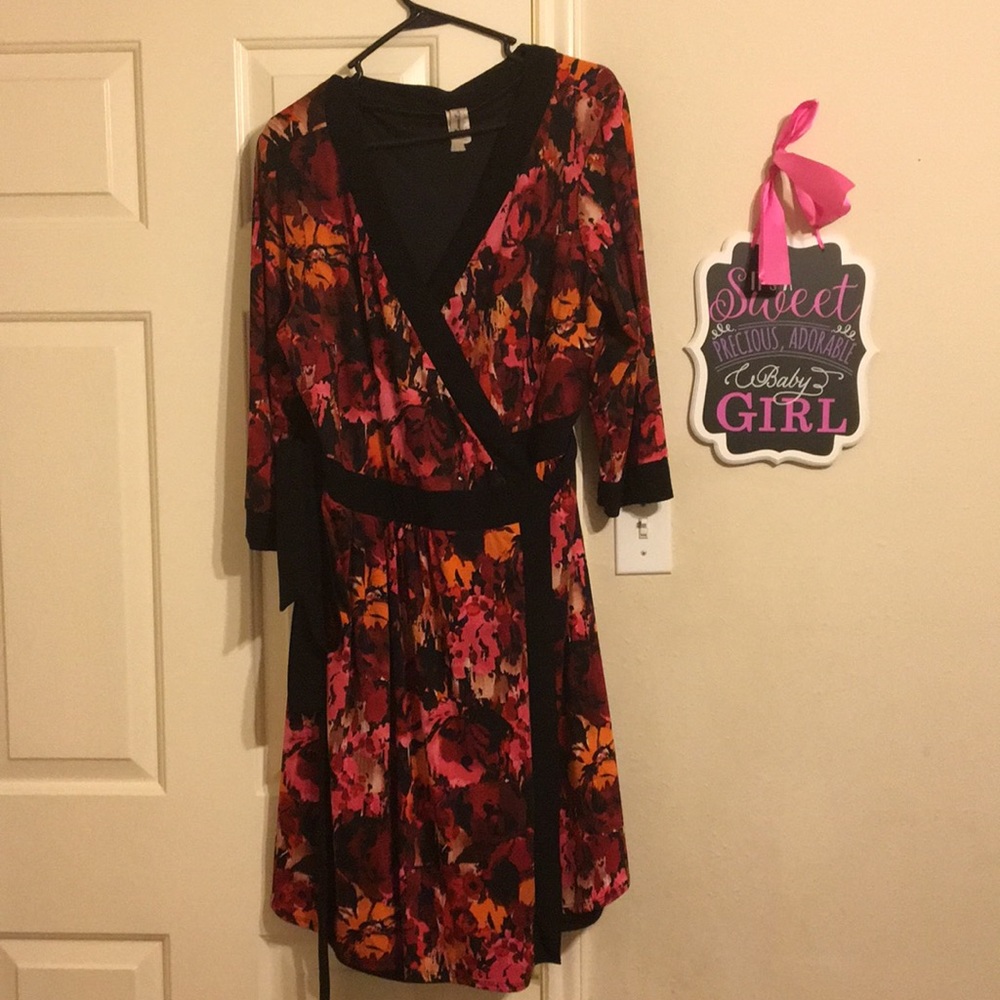 Floral 3X Wrap dress